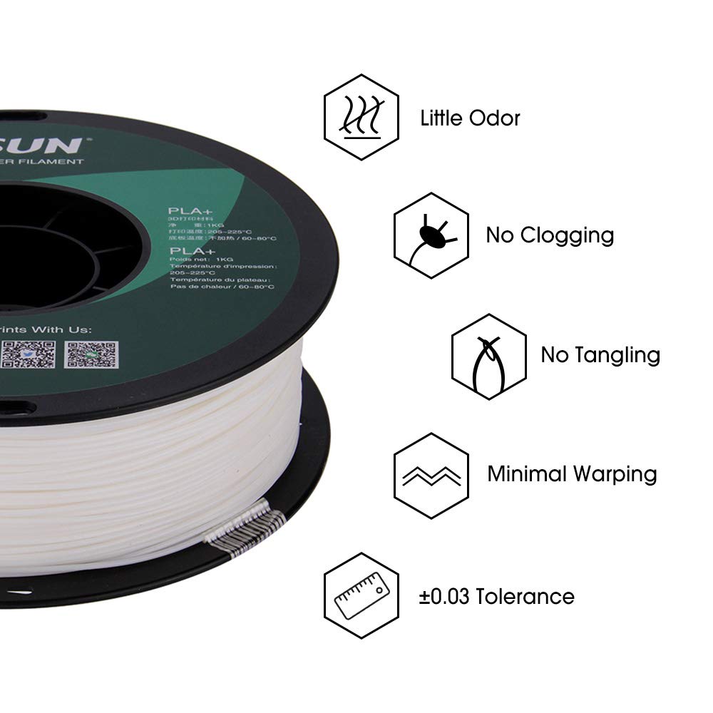 eSUN PLA PRO (PLA+) 3D Printer Filament, Dimensional Accuracy +/- 0.03mm, 1kg Spool, 1.75mm, Beige