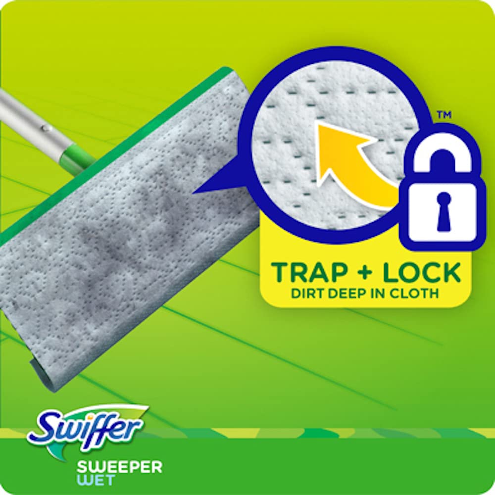 Swiffer Sweeper Wet Mopping Cloth Multi Surface Refills, Mops for Floor Cleaning, Febreze Lavender Scent, 36 Count
