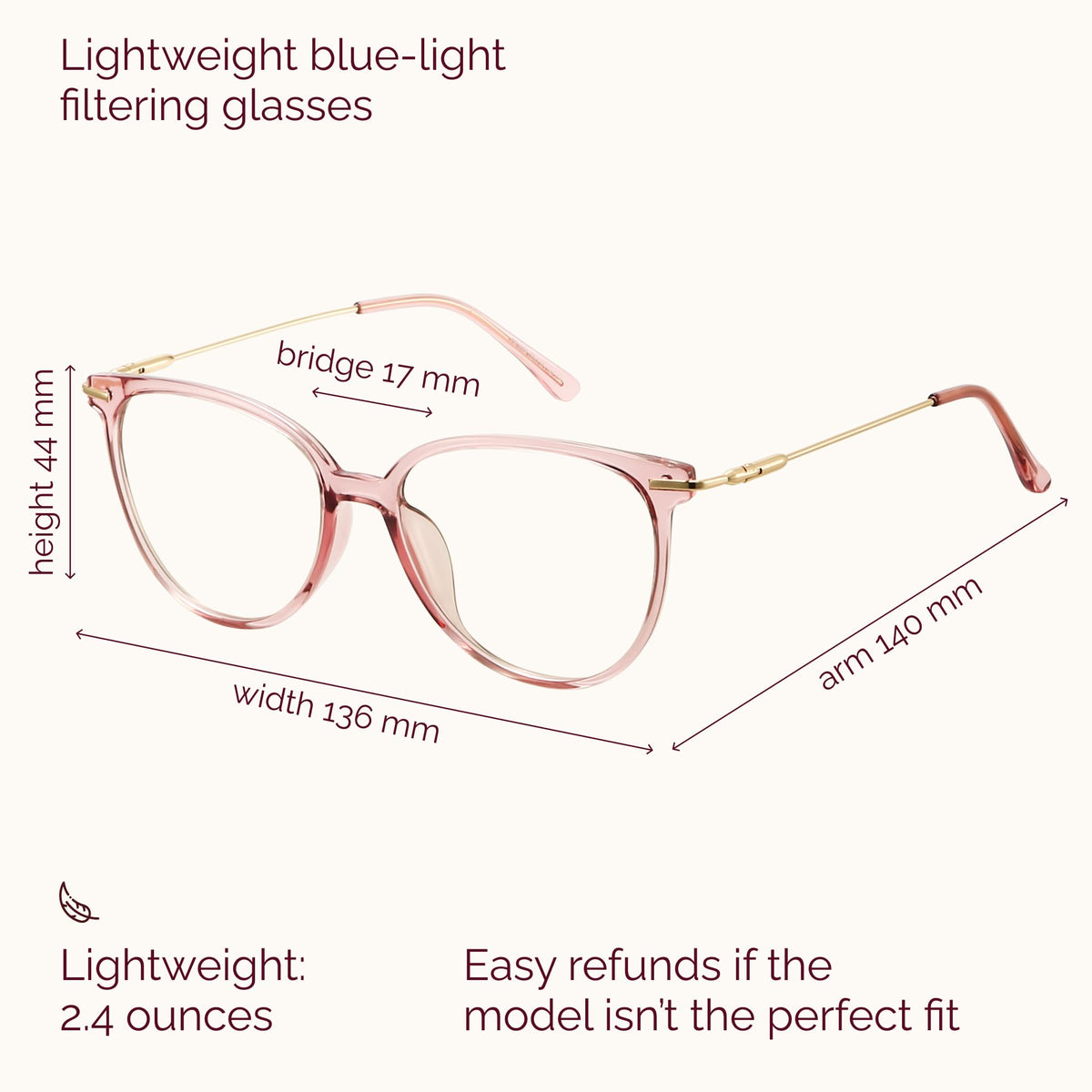 Gaoye Round Blue Light Blocking Glasses