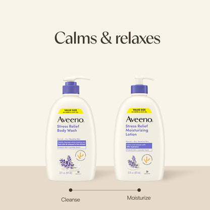Aveeno Stress Relief Moisturizing Body Lotion, Lavender Scent, 33 fl. oz