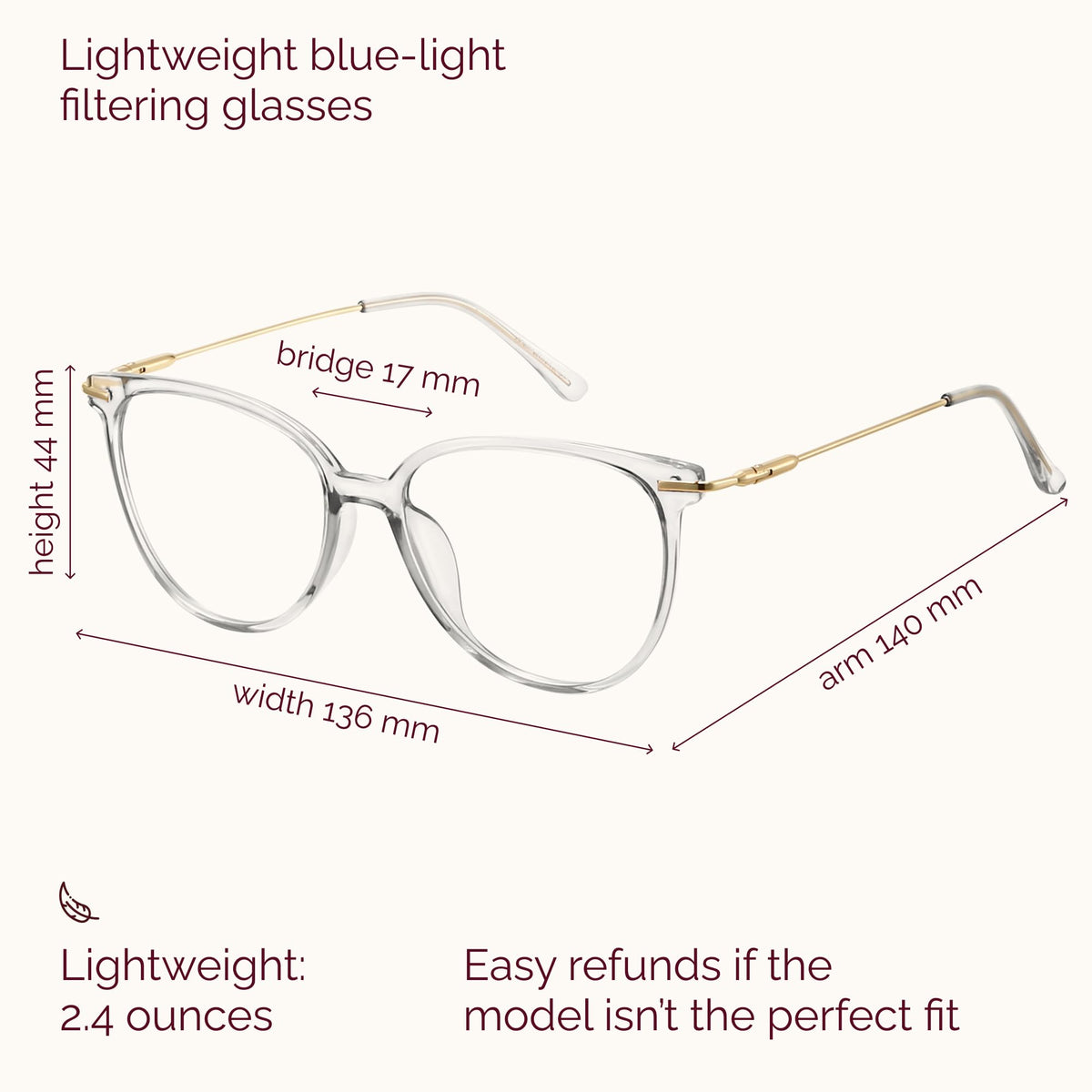 Gaoye Round Blue Light Blocking Glasses