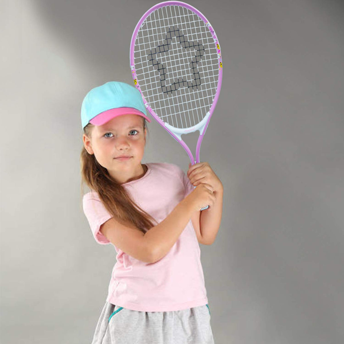 AMA SPORT Kids Tennis Racket for Junior Toddlers Starter Kit 17-25" Tennis Racquet for Girls and Boys with 420D Nylon Shoulder Strap Bag