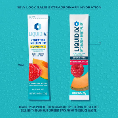 Liquid I.V. Sugar-Free Hydration Multiplier - Lemon Lime – Hydration Powder Packets | Electrolyte Drink Mix | Easy Open Single-Serving Stick | Non-GMO | 14 Sticks