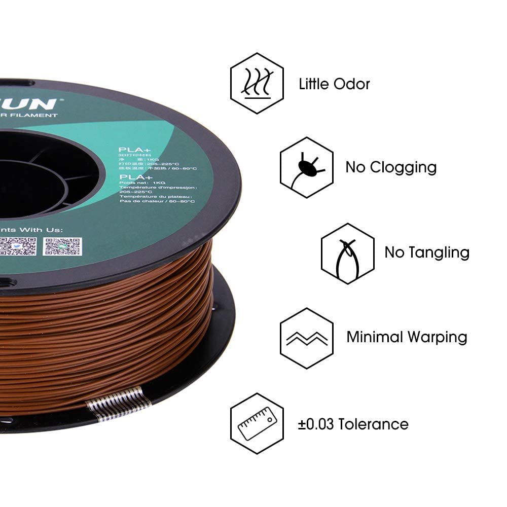 eSUN PLA PRO (PLA+) 3D Printer Filament, Dimensional Accuracy +/- 0.03mm, 1kg Spool, 1.75mm, Beige