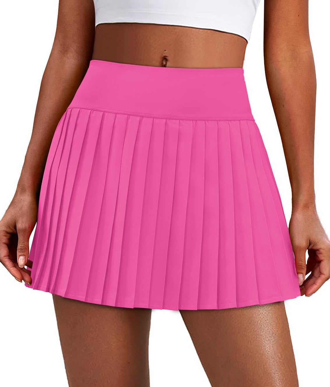 Alaroo Pleated Tennis Skirt for Women with Pockets Shorts Skort