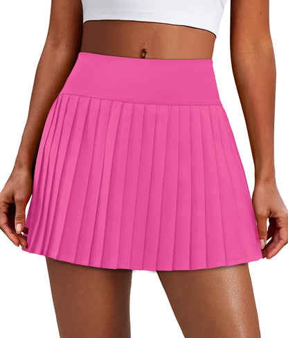 Alaroo Pleated Tennis Skirt for Women with Pockets Shorts Skort