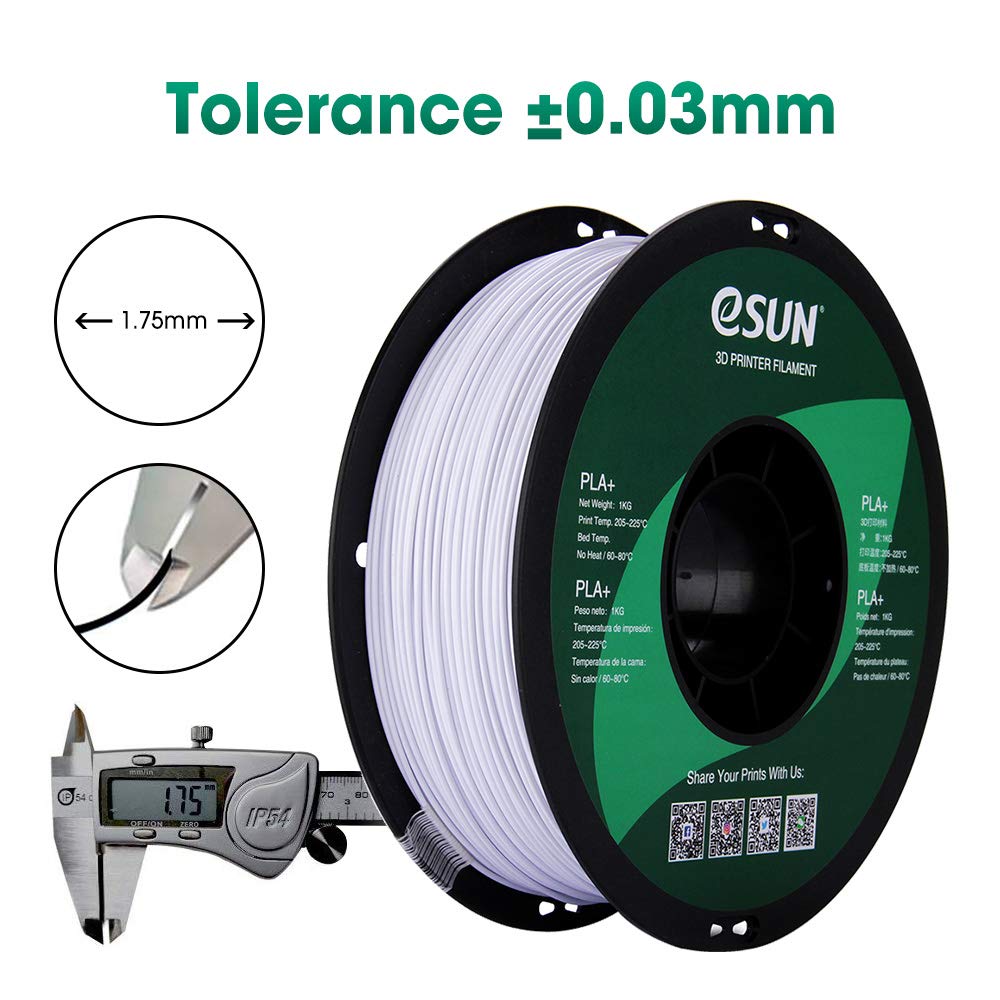 eSUN PLA PRO (PLA+) 3D Printer Filament, Dimensional Accuracy +/- 0.03mm, 1kg Spool, 1.75mm, Beige