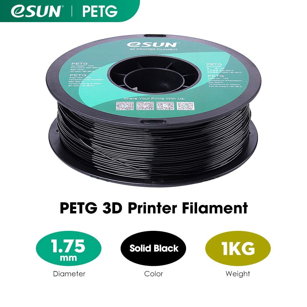 eSUN PETG Filament, Solid White, 1.55 kg