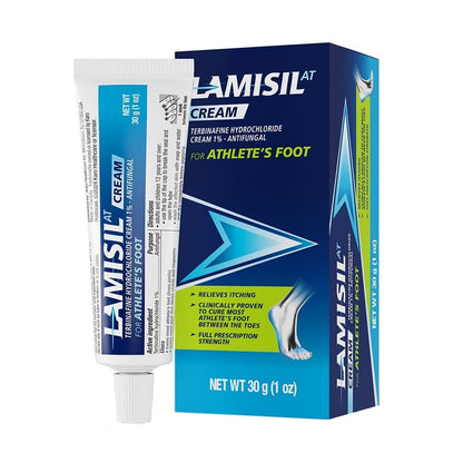 Lamisil 1 Week Athlete’s Foot Treatment, Antifungal Cream with Terbinafine Hydrochloride 1%, Fast Symptom Relief & Prevents Recurrence, 1 oz (30 g)