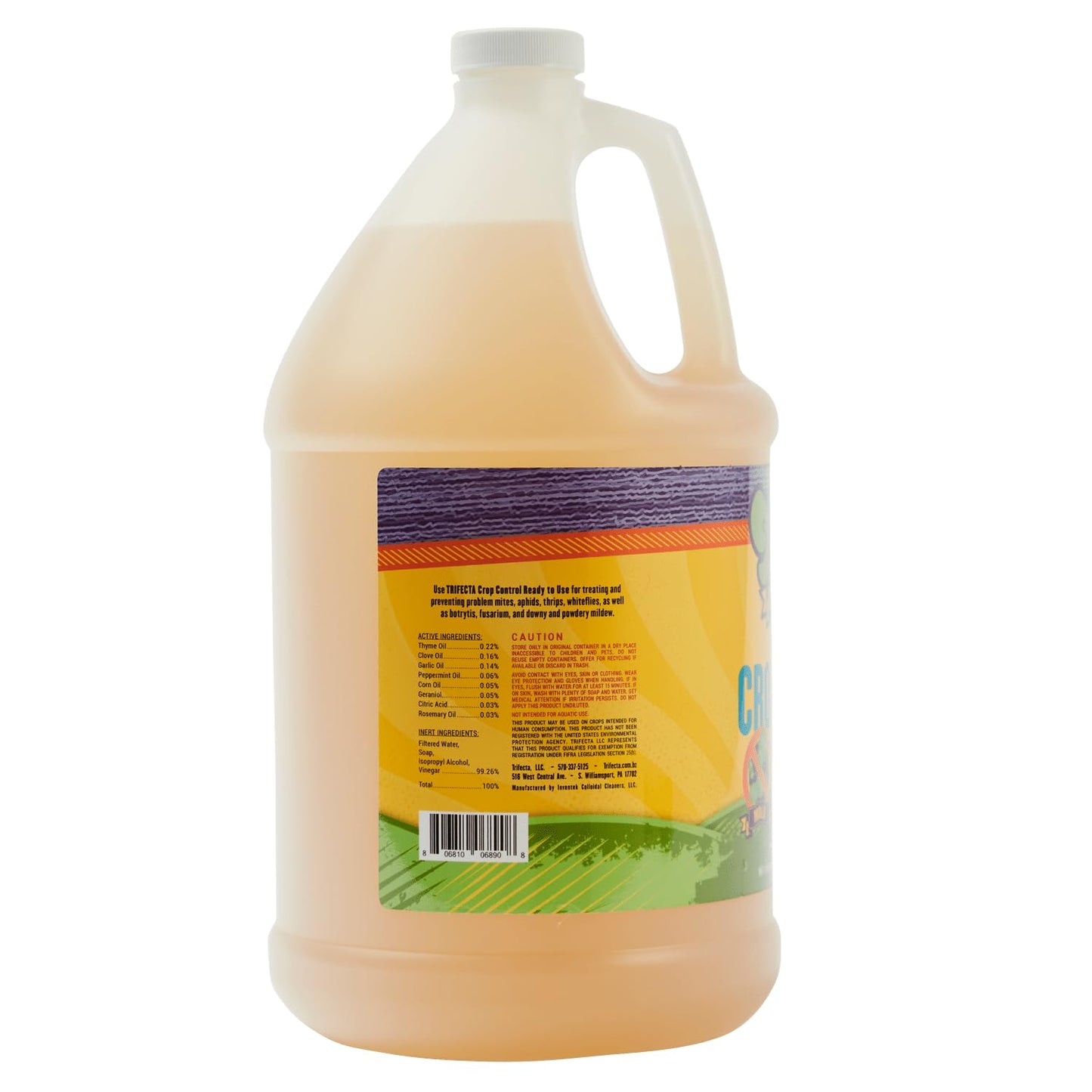 Trifecta Crop Control Ready to Use Maximum Strength Natural Pesticide, Fungicide, Miticide, Insecticide, Help Defeat Spider Mites, Powdery Mildew, Botrytis and Mold on Plants 32 OZ Size