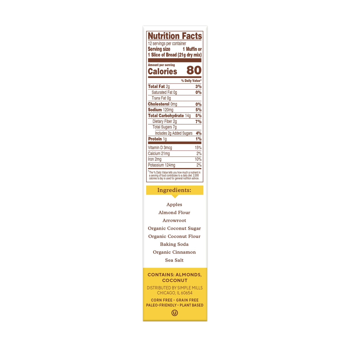 Simple Mills Almond Flour Pumpkin Muffin and Bread Mix, 1pk, 9 oz
