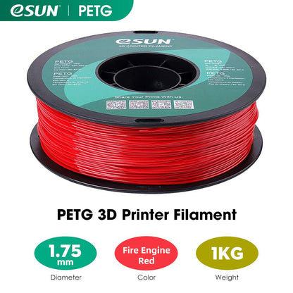 eSUN PETG Filament, Solid White, 1.55 kg