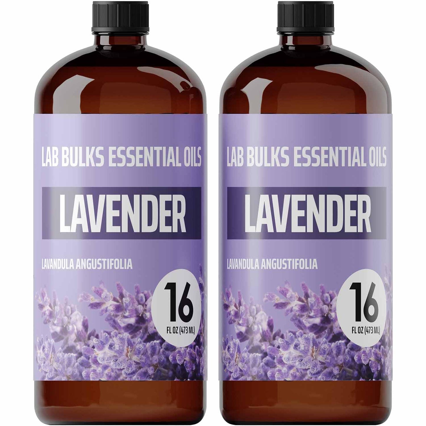 (2-Pack) Lavender Essential Oil for Diffusers, Candles, Hair, Spray, Home – 16 oz Bulk