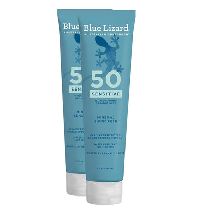 Blue Lizard Sensitive Mineral Sunscreen SPF 50 Sunscreen Lotion, 5 fl oz