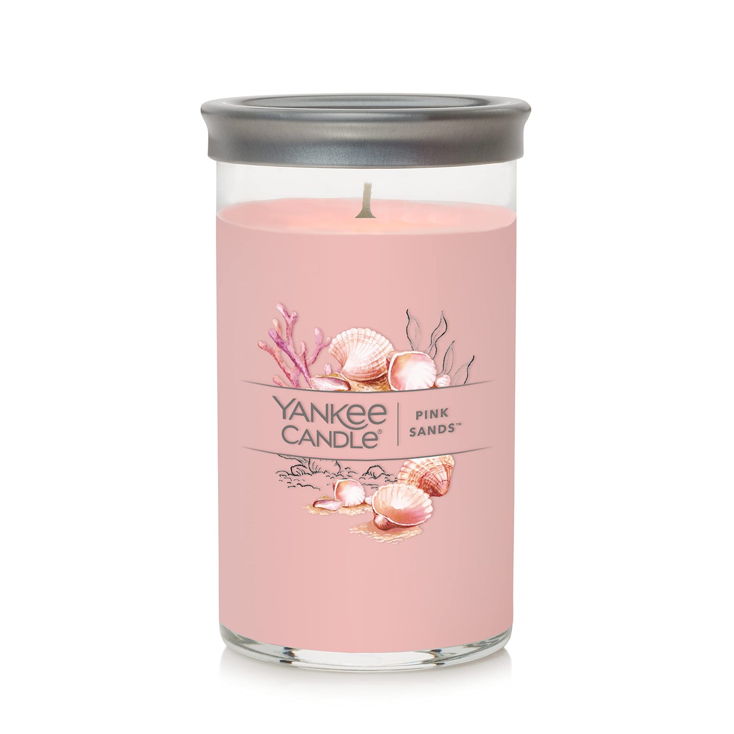 Yankee Candle Pink Sands Scented, Classic 22oz Large Jar Single Wick Candle, Over 110 Hours of Burn Time, Perfect for Creating Relaxing Atmosphere