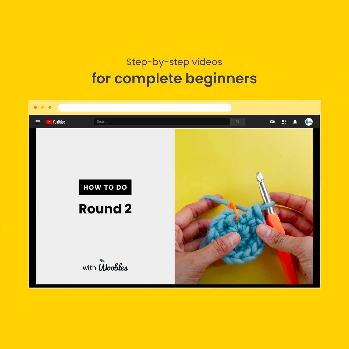 The Woobles Crochet Kit for Beginners - Easy Arts and Crafts Knitting & Crochet Animals Kit As Seen On Shark Tank - Pierre The Penguin