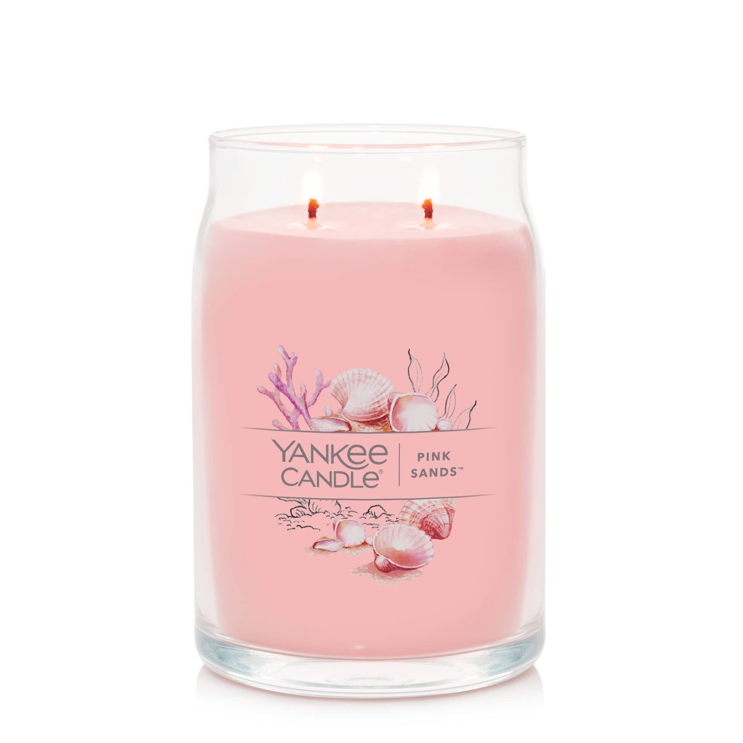 Yankee Candle Pink Sands Scented, Classic 22oz Large Jar Single Wick Candle, Over 110 Hours of Burn Time, Perfect for Creating Relaxing Atmosphere