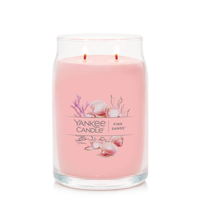 Yankee Candle Pink Sands Scented, Classic 22oz Large Jar Single Wick Candle, Over 110 Hours of Burn Time, Perfect for Creating Relaxing Atmosphere