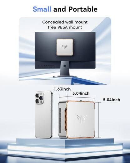 KAMRUI Pinova P2 Mini Gaming PC, Core i5-12600H(Beats 1185G7/12450H), 16GB DDR4 512GB SSD Mini PC, 12C/16T,4.5GHz, Triple 4K Display(DP+HDMI+USB-C)/WiFi6/BT5.2 Mini Computers for Home/Office/Business
