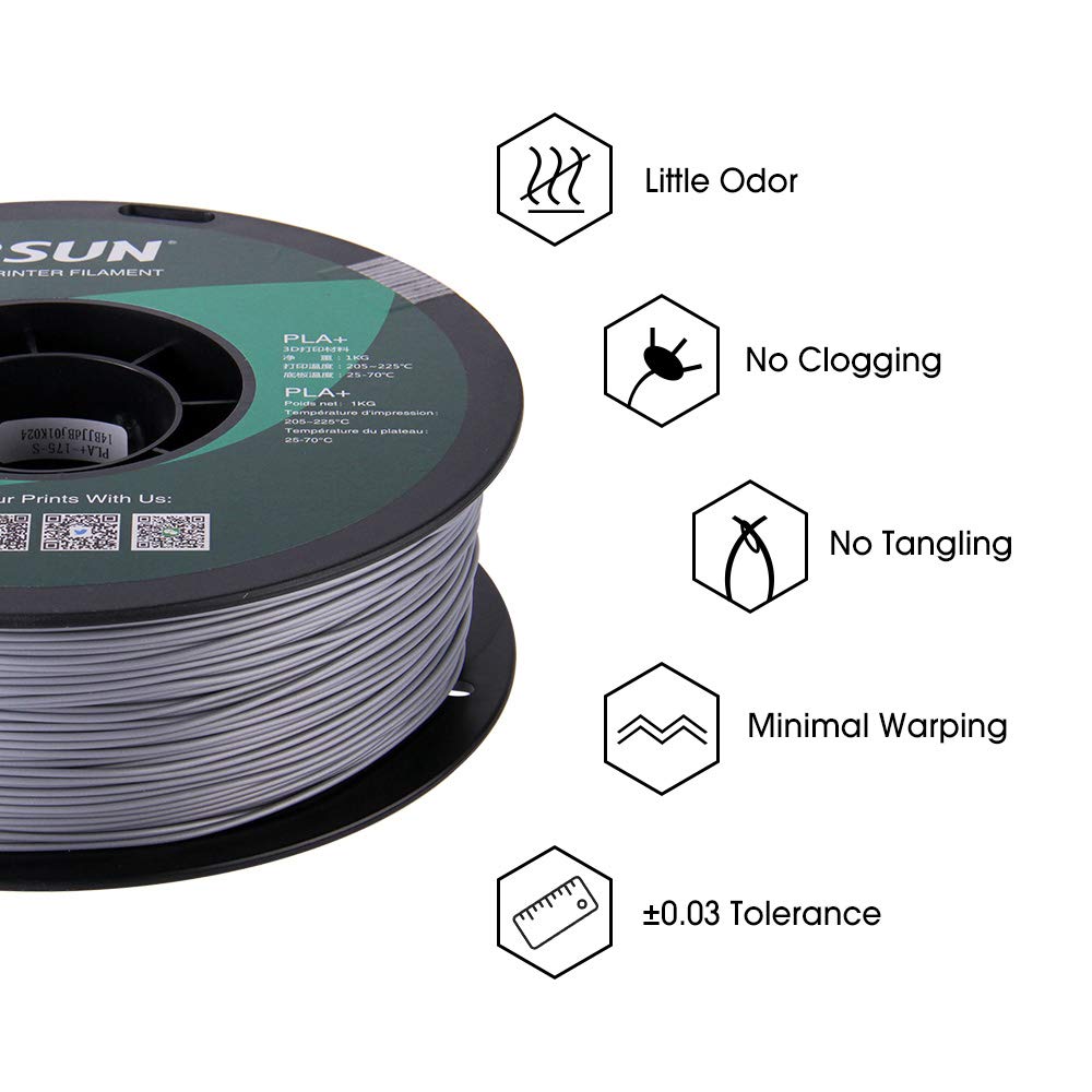 eSUN PLA PRO (PLA+) 3D Printer Filament, Dimensional Accuracy +/- 0.03mm, 1kg Spool, 1.75mm, Beige