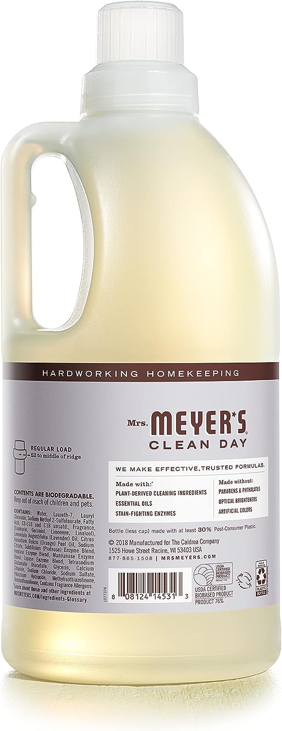 MRS. MEYER'S CLEAN DAY Laundry Detergent, Lavender, 64 fl oz
