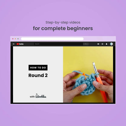 The Woobles Crochet Kit for Beginners - Easy Arts and Crafts Knitting & Crochet Animals Kit As Seen On Shark Tank - Pierre The Penguin