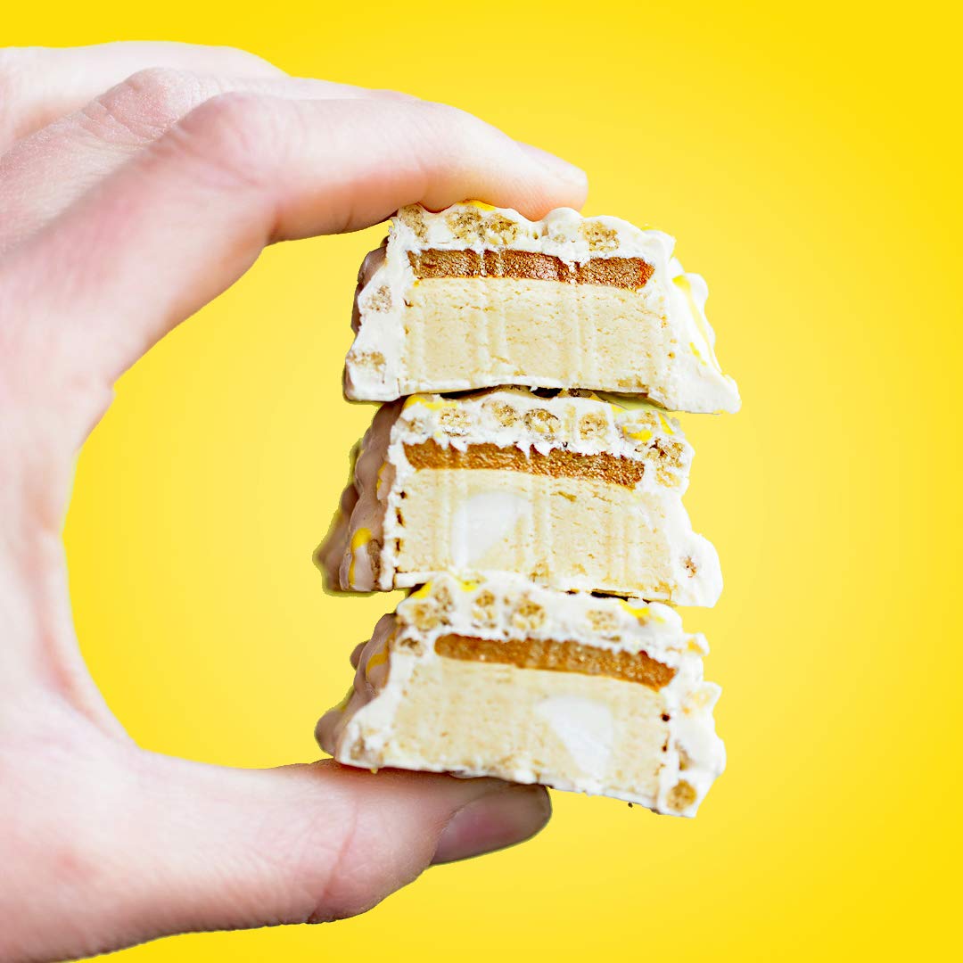 FITCRUNCH Snack Size Protein Bars, 6-Layer Baked Bar, 3g of Sugar, Gluten Free & Soft Cake Core (9 Count, Flavor Lovers)