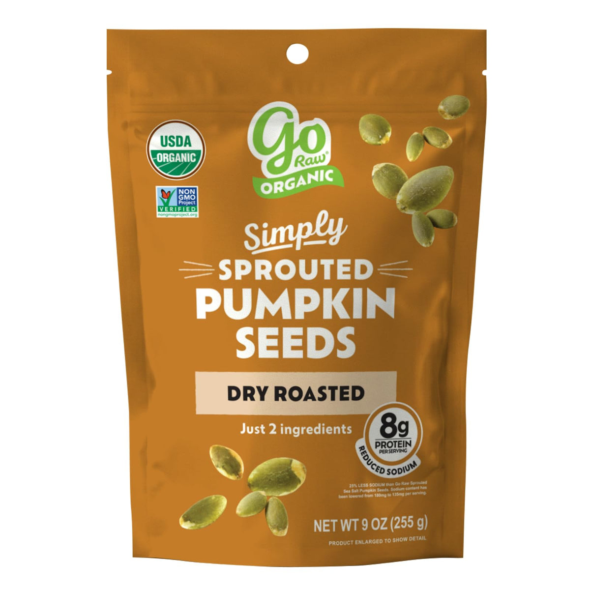 Go Raw Organic Sprouted Pumpkin Seeds - Sea Salted Pepita Snack