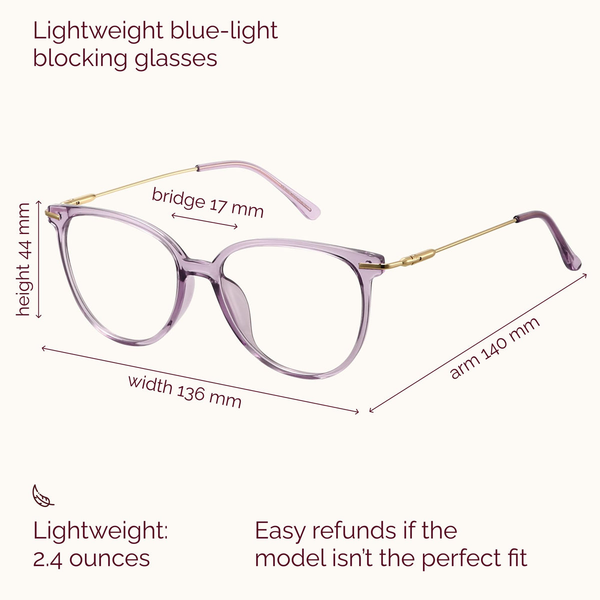 Gaoye Round Blue Light Blocking Glasses