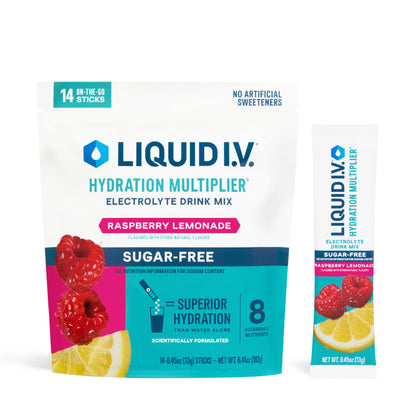 Liquid I.V. Sugar-Free Hydration Multiplier - Lemon Lime – Hydration Powder Packets | Electrolyte Drink Mix | Easy Open Single-Serving Stick | Non-GMO | 14 Sticks