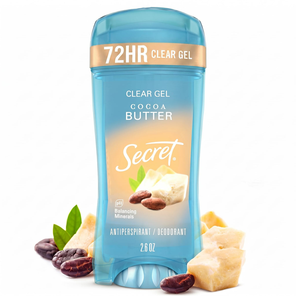 Secret Fresh Antiperspirant Deodorant for Women, 72hr Breathable Sweat & Odor Protection, Instant Freshness & Gentle, PH Balancing Minerals, Clear Gel, Relaxing Lavender Scent, 2.6 oz