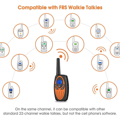Two Way Radios for Adults, Topsung M880 FRS Walkie Talkie Long Range with VOX Belt Clip/Hands Free Walki Talki with Noise Cancelling for Women Kids Camping Hiking Cruise Ship (Orange 2 in 1)