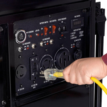 DuroMax XP13000EH 13,000-Watt Dual Fuel Portable Generator - Gas & Propane, Electric Start, Whole Home Backup Power, Transfer Switch Ready, RV & Emergency Ready