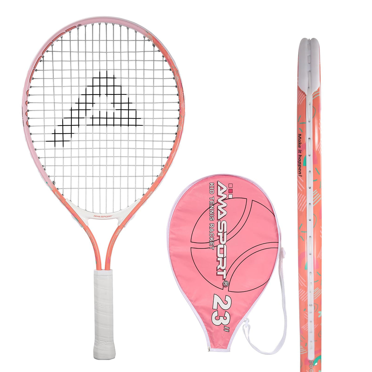 AMA SPORT Kids Tennis Racket for Junior Toddlers Starter Kit 17-25" Tennis Racquet for Girls and Boys with 420D Nylon Shoulder Strap Bag