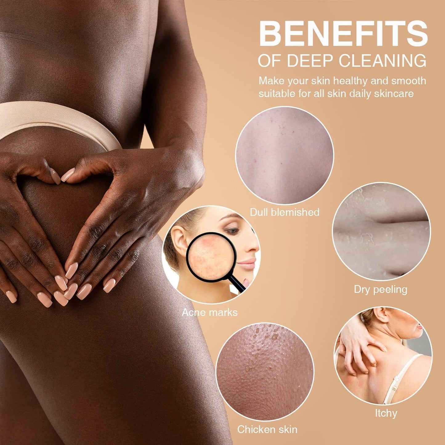 UJFQBH 3 Pieces African Bath Sponge African Net Long Net Bath Sponge Exfoliating Shower Body Scrubber Back Scrubber Skin Smoother,Great for Daily Use (Pink,Yellow,Purple)