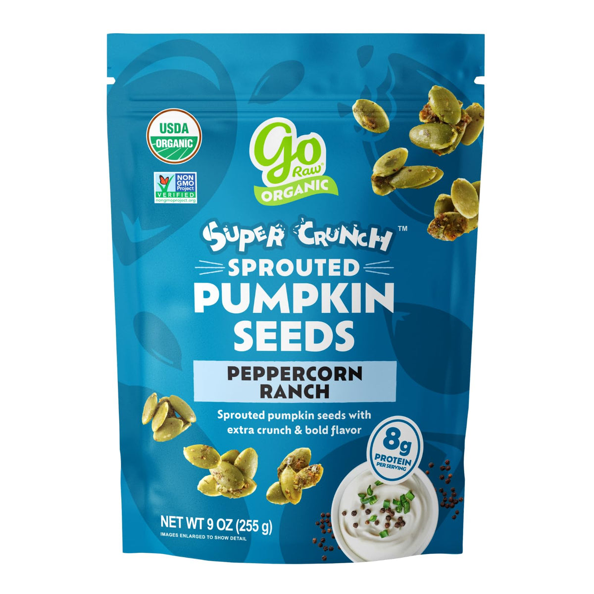 Go Raw Organic Sprouted Pumpkin Seeds - Sea Salted Pepita Snack
