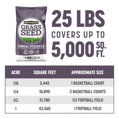Pennington Annual Ryegrass, Grass Seeds for Lawn, 10 Lb