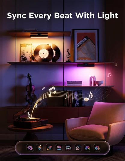 Govee Smart Light Bar, RGBICWW TV Lights for Living Room, Gaming, Black