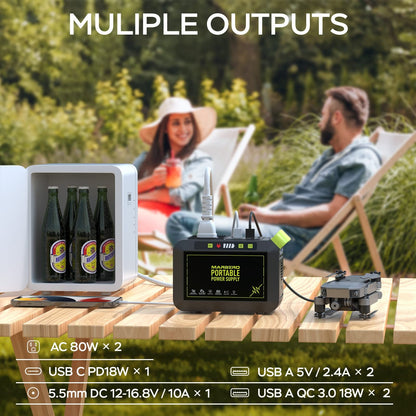 MARBERO 237Wh Solar Generator with Solar Panel Included Portable Power Station 300W Pure Sine Wave with Foldable Solar Panel 60W Set for Camping Outdoor Hiking Fishing Emergency