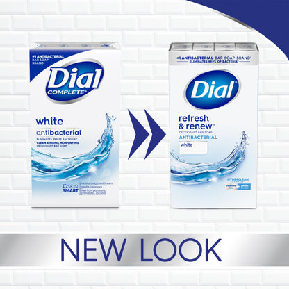 Dial Antibacterial Bar Soap, Calm & Soothe Lavender & Jasmine Deodorant Bar, 4oz (8 Bars)