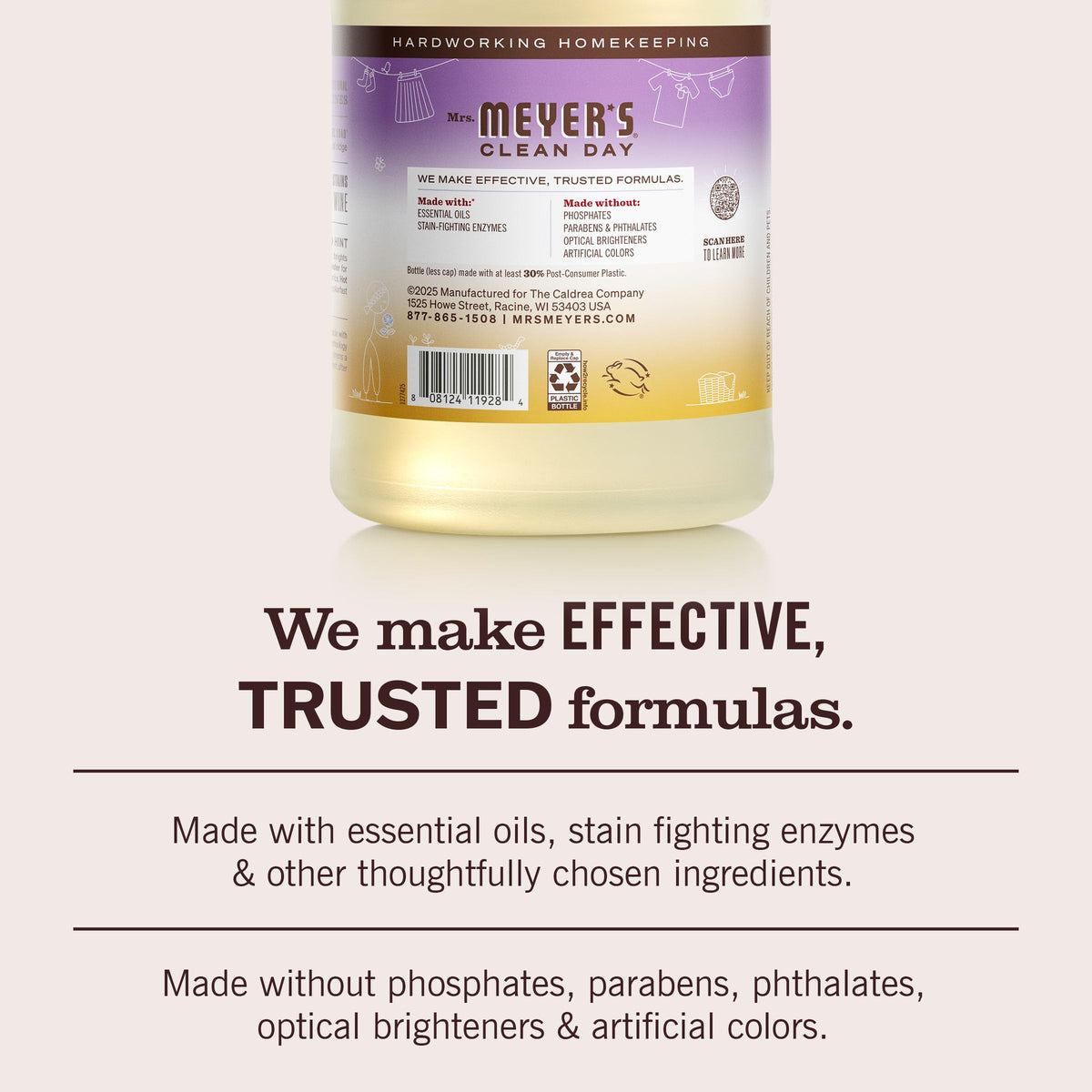 MRS. MEYER'S CLEAN DAY Laundry Detergent, Lavender, 64 fl oz