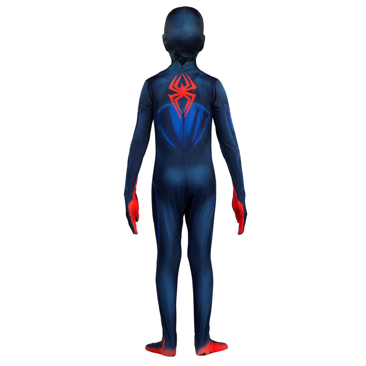 Marvel Miles Morales: Spider-Man Official Youth Deluxe Zentai Costume - Stretch Spandex with Hidden Zippers and Wrist Slits