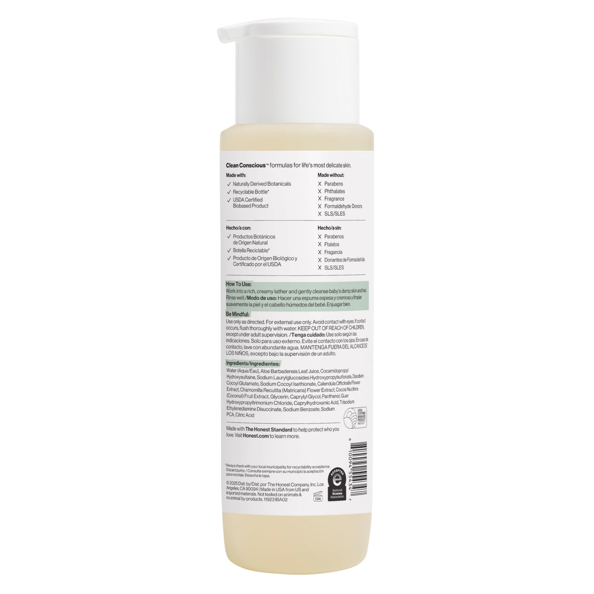 The Honest Company Shampoo & Body Wash, Tear-Free, Lavender Calm, 10 fl oz