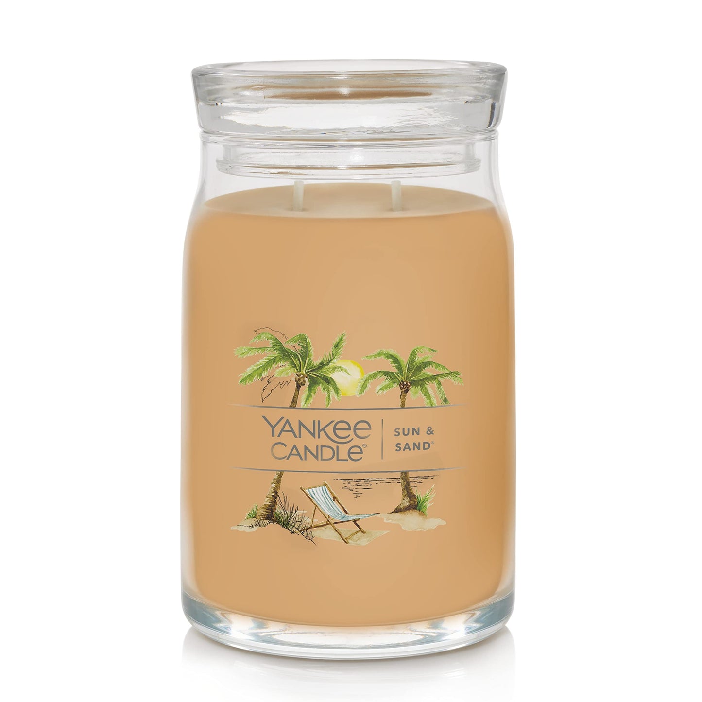 Yankee Candle Pink Sands Scented, Classic 22oz Large Jar Single Wick Candle, Over 110 Hours of Burn Time, Perfect for Creating Relaxing Atmosphere