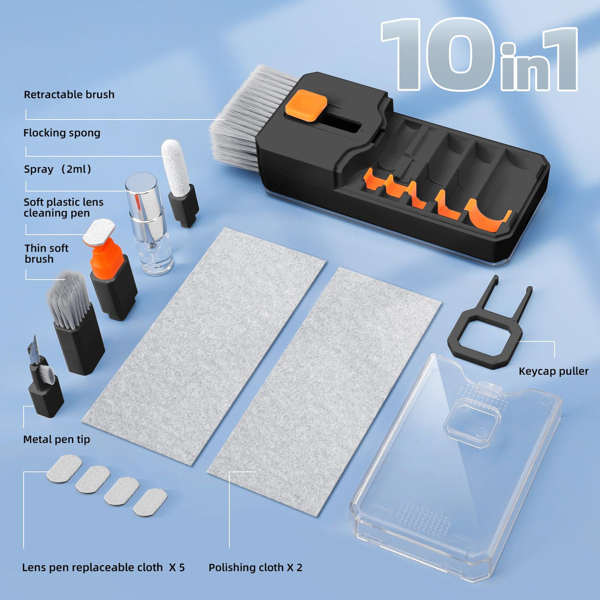 Ordilend Keyboard Cleaner & Laptop Cleaning Kit, All-in-1 for Computer PC