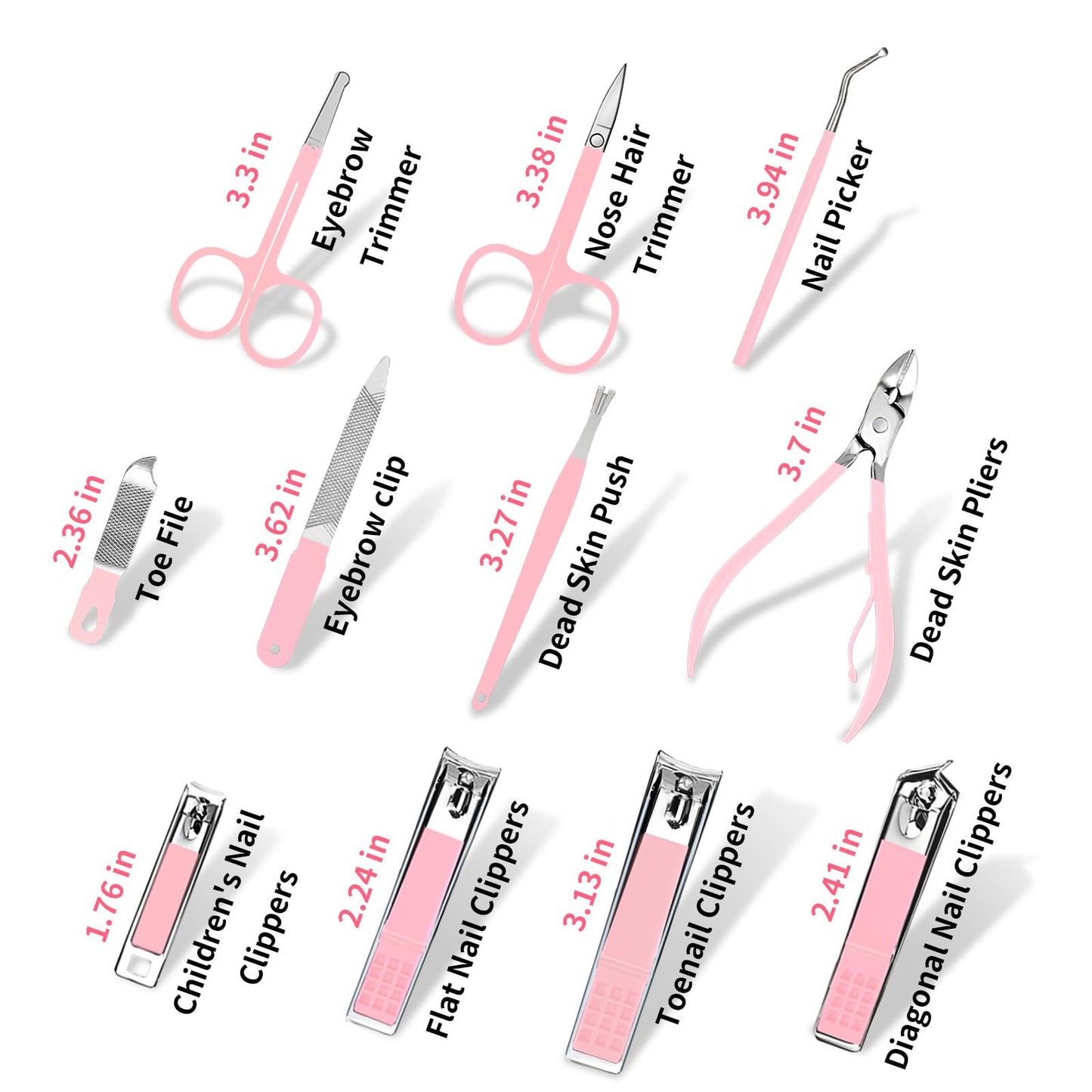 Manicure Set Professional Nail Clipper Kit-26 Pieces Stainless Steel Manicure Kit,Nail Care Tools with Luxurious Travel Case