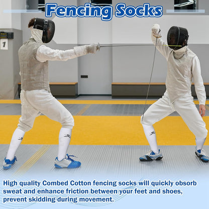 5 Pairs Fencing Socks for Men Youth Novelty Christmas Fencer Gifts