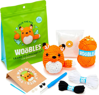 The Woobles Crochet Kit for Beginners - Easy Arts and Crafts Knitting & Crochet Animals Kit As Seen On Shark Tank - Pierre The Penguin