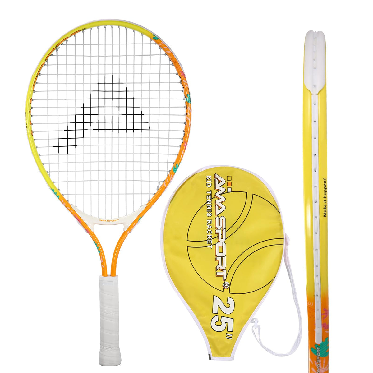 AMA SPORT Kids Tennis Racket for Junior Toddlers Starter Kit 17-25" Tennis Racquet for Girls and Boys with 420D Nylon Shoulder Strap Bag