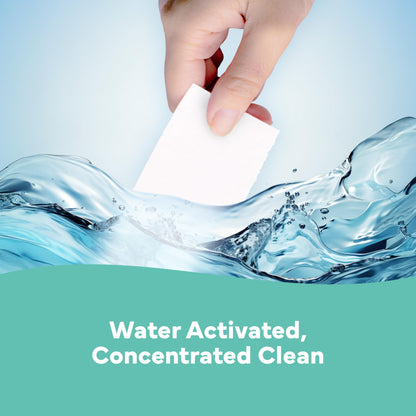 Tru Earth Compact Dry Laundry Detergent - Up to 128 Loads (64 Sheets) - Paraben-Free - Original Eco-Strip Liquidless Detergent, Travel - Fresh Linen | Packaging May Vary